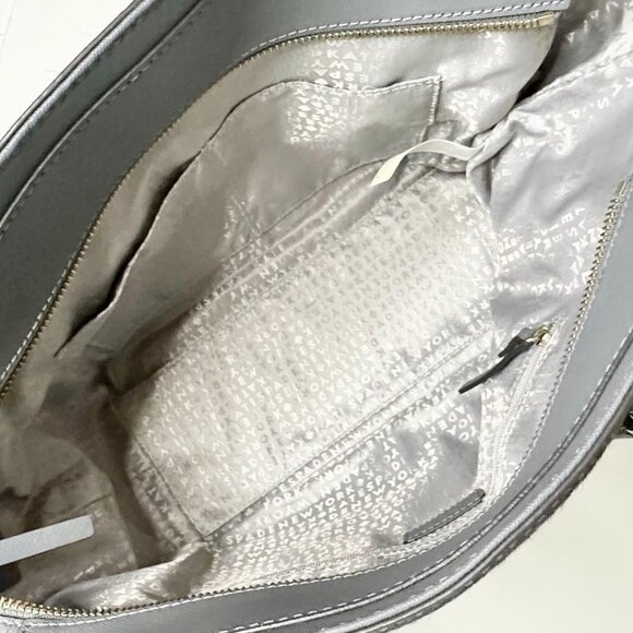 kate spade Laurel Way Suede & Hair-Calf Hadlee Tote Bag Smokey Pearl - Picture 12 of 16